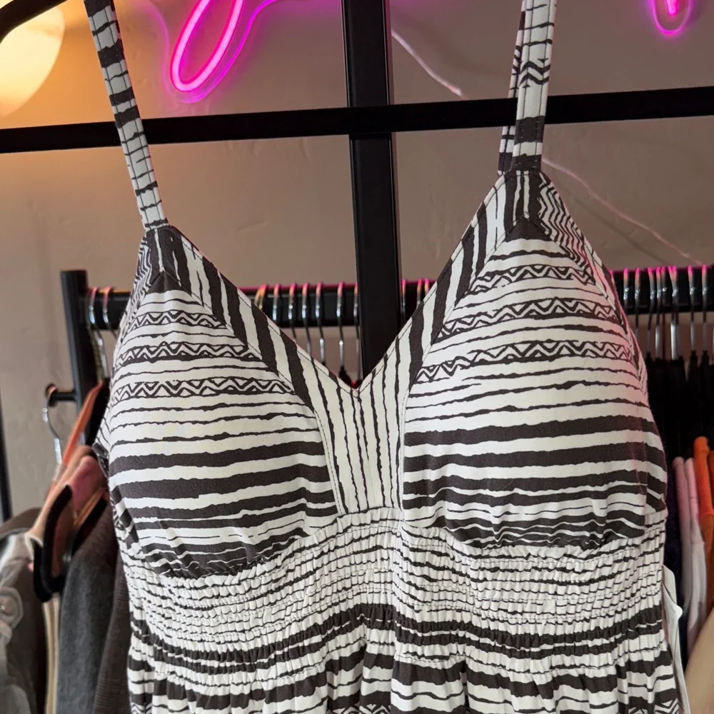 Athleta Brown and White Printed Bahia Midi Dress - Picture 4 of 8